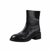 Autumn Cowhide Riding Boots