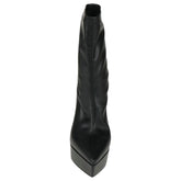 Spring White Elastic PU Platform Thin heels Short Boots