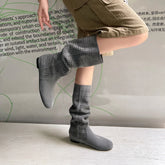 Summer Cow suede Increased Internal Knee high Boots