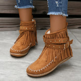 Autumn Women Flat Heel Ankle Boots