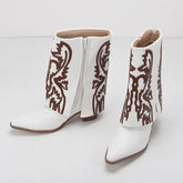 Autumn Retro Totem Design Ankle Boots