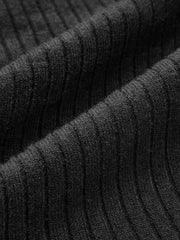 Two Tone Criss Cross Slim Knit Top