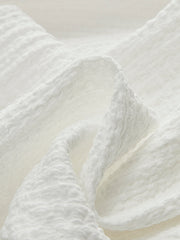 V-Neck Gathered Waist Bow-Detail Top