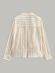 Stripe Cropped Shirt (Semi-Sheer)
