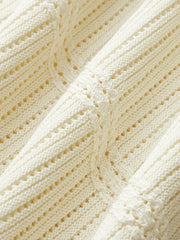 Pocketed Contrast Trim Knit Midi Dress