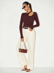 Long Sleeve Cut-Out Bodysuit