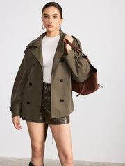 Double-Breasted Belted Trench Coat