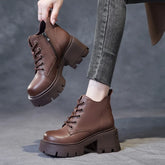 Chunky Heel Platform Boots