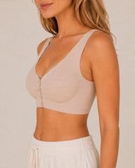 Front Closure Seamless Comfortable Wire-free Bra