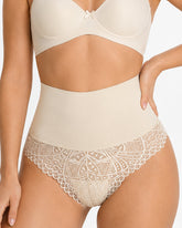 2-Pack High Waist Elastic Tummy Control Lace Hip Lift Shaping Thongs