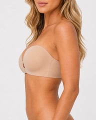 Double Front Closure Strapless Seamless Wire-free Push-up Bra