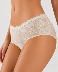 5-Pack Lace Openwork Cotton Crotch High Elastic Panties
