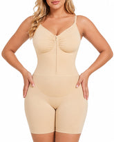Women's Seamless Double-Layer Tummy Control Zipper Bodysuit Shapewear