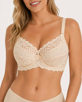 Plus Size Floral Lace Full Cup Bra