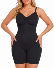 Women's Seamless Double-Layer Tummy Control Zipper Bodysuit Shapewear