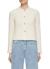 Knitted Cardigan Jacket Women Winter Round Neck Jumper Small Women's Thin Short Paragraph Tops