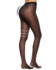 2-Pack 20D High-Waisted Sheer Silky Nylon Pantyhose
