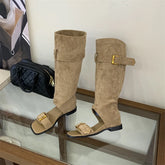 Eilyken Spring Summer Buckle Strap Knee- Women Boots