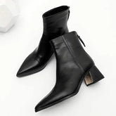 Elegant Soft Leather Ankle Boots
