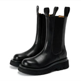 Black Leather Ankle Boots