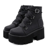 Cross Tied Design Ankle Boots