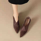 French Retro Pointed Thin Heeled Short Boots