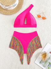 Fringe Tassel One Shoulder Bikini Two-piece Bikini Set