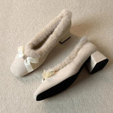 Fur Womens High Heels Shoes