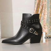 Genuine Leather Western Ankle Boots