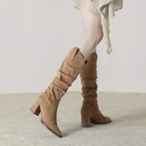 High Heeled Long Tube Boots