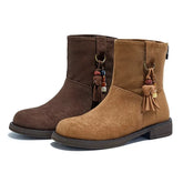 Luxury Designer Cow Suede Ankle Boots