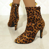 Leopard Print Women Ankle Boots