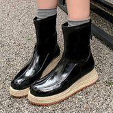 Novelty Woven Platform Boots