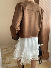 Suede imitation jacket