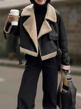 Zipper Belted Soft Fleece Jacket