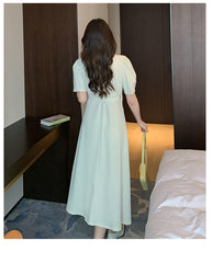 Midi Dress With Big Black Lapels