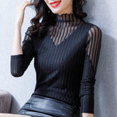 Wool Blend Mock Neck Knit Top