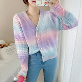 Ombre Rainbow Cardigan