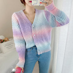 Ombre Rainbow Cardigan