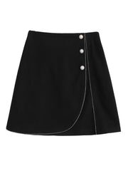 Zahara Black Contrast Skirt
