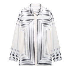 Stripe Pattern Shirt and Pants Set