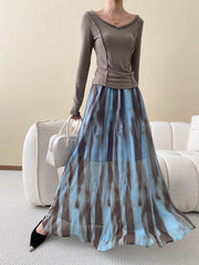 Long high waist skirt