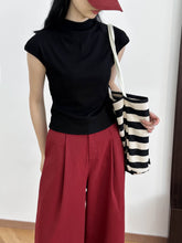 Half Turtleneck Slim Fit Short Sleeve T-Shirt