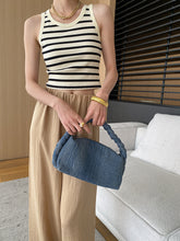 Striped suspender vest