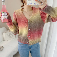 Ombre Rainbow Cardigan