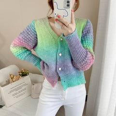 Ombre Rainbow Cardigan