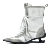 Pointed Toe Cross-tied Designer Women Boots