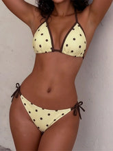 Polka Dot Halter Bikini Two-pieces Bikini Set Strappy