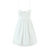 Sexy Spaghetti Straps White Mini Summer Dresses