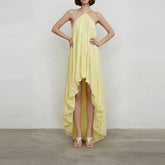 Irregular Off Shoulder Pleated Dresses
